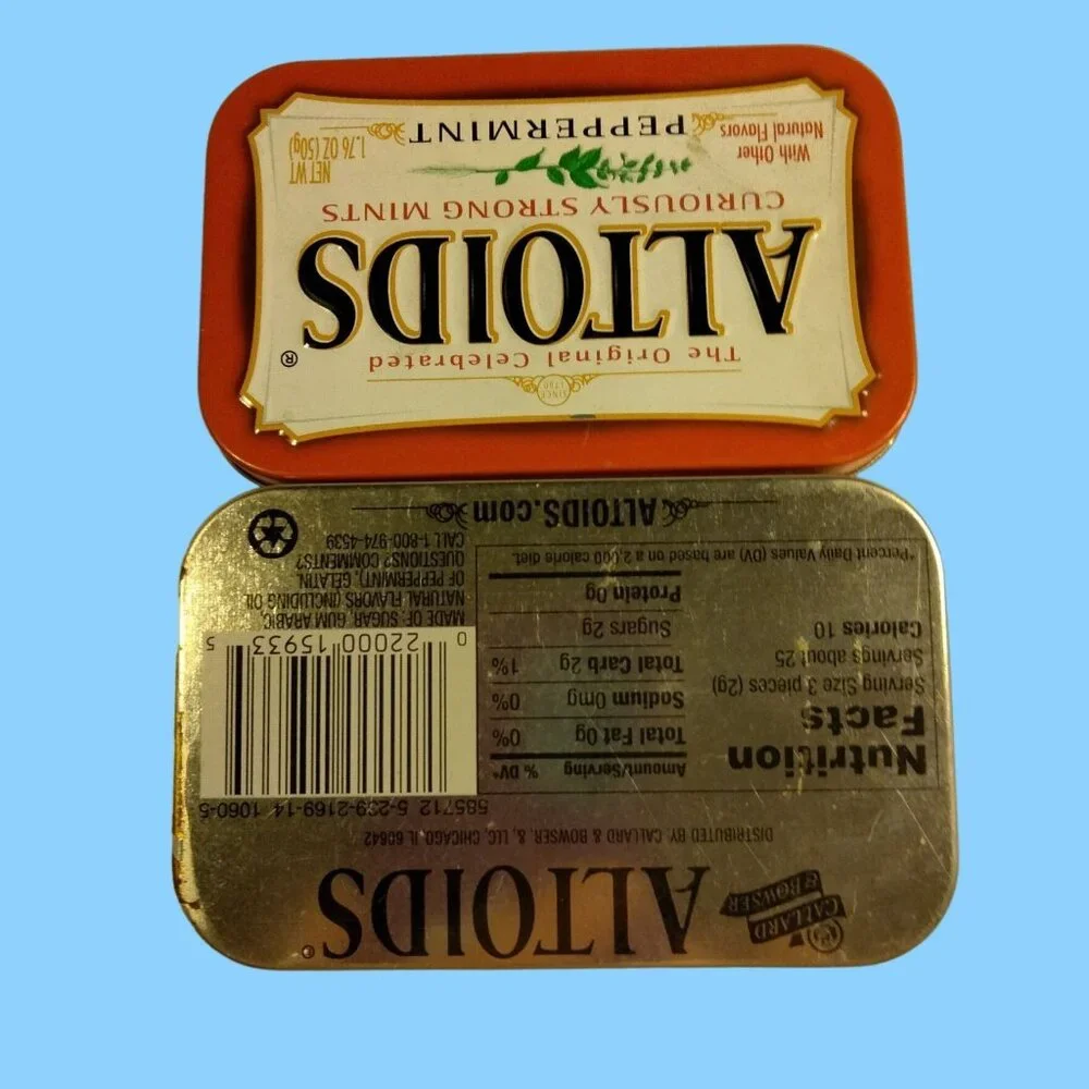 Altoids Peppermint Tin Empty Storage Stash Box
